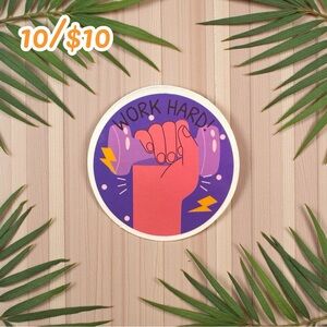 Work Hard Dumbbell Sticker – Fitness Motivation Gym Vinyl Decal